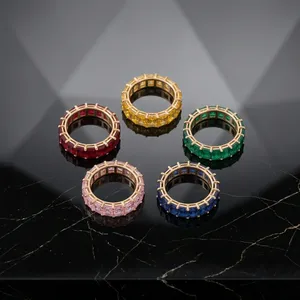 แหวนทองคำขาว 14k ประดับมรกตทรงแปดเหลี่ยมเพาะเลี้ยง สำหรับผู้หญิง เครื่องประดับหรูหราสำหรับงานแต่งงาน - Product Image 2