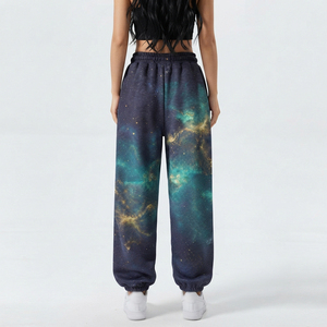 Women High Waist Sublimation Sweatpants Full Length Fleece Polyester Loose Fit Street Wear Winter Oversize Sublimated Sweatpants - Product Image 2