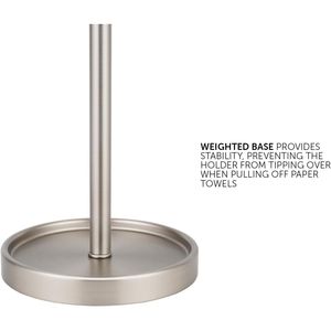 Portarotolo da Cucina Moderno ed Elegante dal Design Minimalista, Colore Nichel Spazzolato, per Organizzazione Cucina - Product Image 3