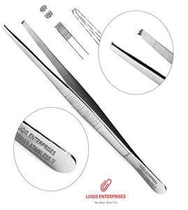 Pinzas para tejidos delicados Stille Pattern 4x5 dientes, instrumento quirúrgico de acero inoxidable, pinzas médicas de precisión - Product Image 1