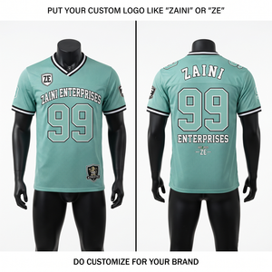 160 GSM Premium Breathable Polyester Mesh Football Jersey <b>Mint</b> Green <b>Black</b> <b>White</b> Custom Sublimation Embroidery DTF - Product Image 1
