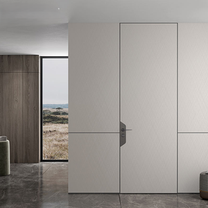 Puerta CAESAR de Diseño Minimalista, Compuesta de Madera y Plástico (WPC), Resistente al Agua y al Moho, Puerta Corredera para Entrada, Sala de Estar, Dormitorio, Casas - Product Image 4