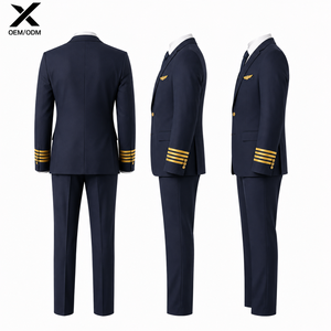 Uniformes de Piloto de Aerolínea Personalizados X OEM ODM |   Conjunto Completo de Manga Corta Unisex de Primera Calidad, Tiempo de Entrega de Muestra de 7 Días, el Mejor - Product Image 2