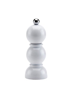 Meilleure Vente Moulin à Sel et à Poivre Laqué 14 cm Finition Blanc Brillant Broyeur Manuel Outil de Cuisine Durable Pour Acheteurs en Gros - Product Image 1