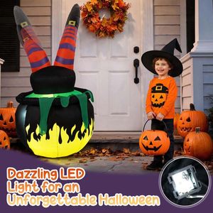 Strega Gonfiabile Animata di Halloween da 1,8 Metri con Luci LED - Decorazione da Giardino per Esterni - Product Image 4