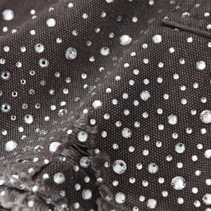Shorts cargo en jean déchiré pour homme, ornés de strass sur toute la surface, avec poches à sequins, ourlet déchiré, style punk, pour l'été - Product Image 5