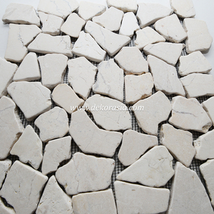 Mosaico Moderno de Piedra Natural Blanca, Adoquín, Guijarro para Decoración del Hogar, Suelo de Jardín, Venta al por Mayor - Product Image 3