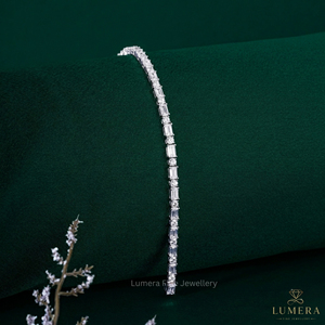Bracelet tennis en diamants de laboratoire taille émeraude et taille ronde certifiés IGI en or 9K 10K 14K 18K – Bijoux de luxe pour femme - Product Image 5