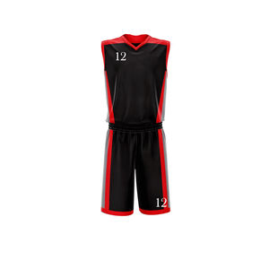 Uniforme de basket-ball imprimé respirant de haute qualité, à séchage rapide, antibactérien, pour unisexe, logo personnalisé, emballage 100% polyester - Product Image 2