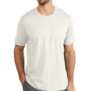 Camiseta de Bambú para Hombre, Tejido de Bambú Orgánico, Camiseta Oversize Ecológica de Manga Corta con Cuello Redondo, Camisetas Sostenibles Personalizadas para Hombre - Product Image 6