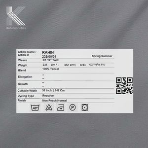 Tela de Sarga 3/1 100% Tencel Lyocell de 235 g/m², Teñida Reactivamente, Fabricante de Telas Sostenibles para Prendas de Vestir - Product Image 4