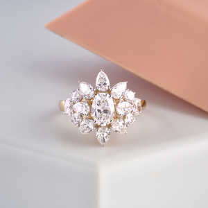 เครื่องประดับแฟชั่น14ชิ้นแหวนเพชรรูปดอกทานตะวันและประดับดอกไม้ - Product Image 4