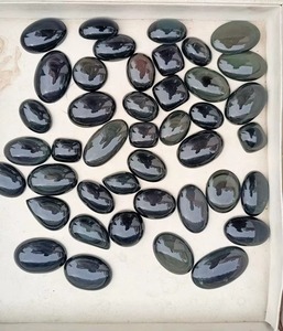 Cabochon d'obsidienne arc-en-ciel noir naturel, taille ovale, pierre précieuse lâche certifiée de haute qualité, pierre fantaisie pour la fabrication de colliers en lot - Product Image 2