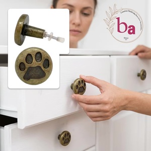 Ba Cast Iron Industrial Design Paw Print Adjustable Multi-Function Drawer Knob <b>Rustic</b> Furniture Handle Dresser Cabinet - Product Image 4