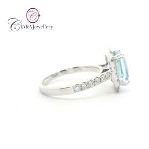 2024 nouveau SOILD WHITE 18K AU750 or véritable diamant naturel bague de montage Style classique pierre précieuse pour mariage ou fête - Product Image 4