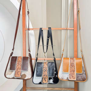 Fashion Trending High Quality Hand Tooled Leather Women's Luxury Crossbody Bag Genuine Cowhide One Shoulder Style Messenger Bags - Product Image 5