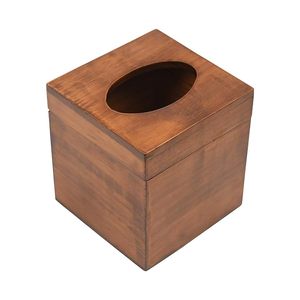 Moderno Dispensador de Papel y Servilletas Cuadrado de Madera de Acacia, Almacenamiento Ecológico para Baño, Dormitorio y Oficina - Product Image 3