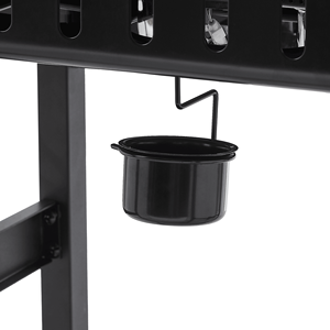 Grill a Gas Propano a 2 Bruciatori, 24000 BTU, in Acciaio Inossidabile, con Griglie Smaltate e Tavolino Laterale per Giardini - Product Image 5