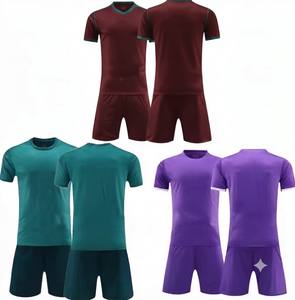 Custom Children's Unisex Soccer Jersey Set 100%Polyester Mesh Fabric Quick Dry Crew Neck Short Sleeve Elastic Waist Custom - Product Image 1