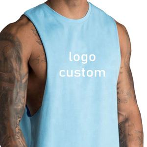 High Quality Wholesale Men's Sports Tank <b>Top</b> Custom Muscle Fitness Vest <b>Black</b> Plus Size Anti-Bacterial UV Odor Protection - Product Image 4