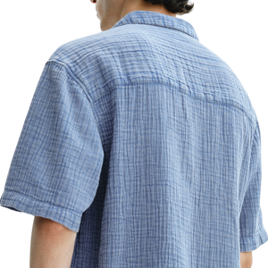 Chemise en mousseline pour homme, coupe décontractée, manches courtes, légère, respirante, boutonnée, idéale pour les vacances d'été, la plage et les stations balnéaires - Product Image 5