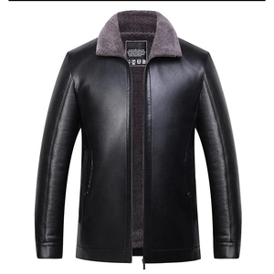 wholesale Price Natural <b>Sheepskin</b> Leather <b>Jacket</b> for Autumn and Winter Men Collar and Fluffy Inner Thick Middle Young Man - Product Image 3