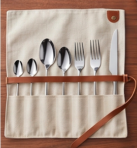 Ensemble de couverts modernes en acier inoxydable avec cuillère, fourchette et couteau, finition miroir haute brillance, résistant à la rouille, ustensiles de table pour mariage - Product Image 6