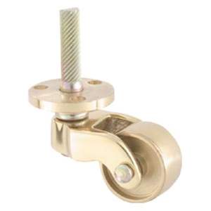 Roulettes en laiton antique vintage robustes avec roue en porcelaine pour quincaillerie - Product Image 5