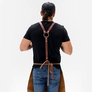 Delantal de Cuero sin Mangas con Múltiples Bolsillos, Estilo Clásico, Reutilizable para Cocinar, Traje de Trabajo - Product Image 5