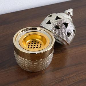 Luxury Metal <b>Bakhoor</b> Burner Set with Tray Arabic Incense Burner Ramadan Eid Home Decor <b>Oud</b> Burner Holder Arabic home decor - Product Image 6