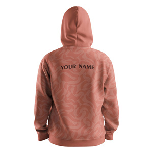 Sweat-shirt à capuche personnalisé pour homme avec logo sublimé, motif ondulé, décontracté, avec poche - Product Image 2