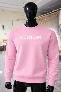 Premium Men's Sweatshirt Crewneck Custom Print Cotton <b>Fleece</b> Pullover Blank Sweatshirt for Branding Bulk Wholesale - Product Image 6