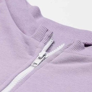 Ensemble de survêtement violet pour femme, manches longues, col rond, coupe ample, respirant, en polyester et coton, sweat-shirt et pantalon, tenue décontractée - Product Image 5