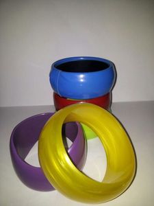 Brazaletes de Resina Coloridos para Mujer, Joyería Artística Hecha a Mano, Accesorios de Moda Ligeros para Fiestas y Bodas - Product Image 5