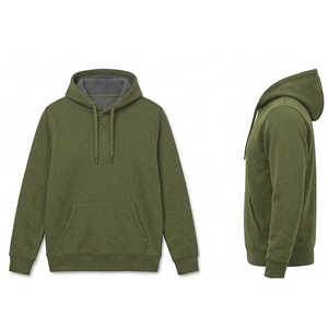 Thick <b>Hoodie</b> for <b>Men</b> <b>Lined</b> Pocket Casual <b>Hoodie</b> <b>Men</b> And Women Customized modern 100% Cotton Solid Color <b>Hoodie</b> Plus Fleece - Product Image 4