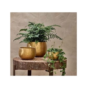 Jardinière Moderne Écologique en Métal Doré avec Finition Acide pour Décorations Florales Maison & Jardin - Product Image 5