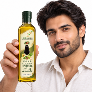 Herbal Amla & Glycerin Hair Oil Natural Hair Nourishing Oil Botanical Formula Lightweight <b>Scalp</b> <b>Massage</b> Care OEM Herbal Amla - Product Image 6