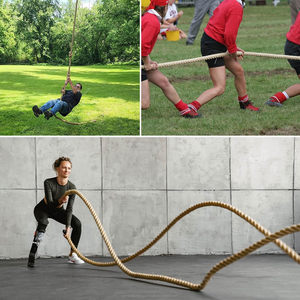 Dây thừng gai dầu tự nhiên 100% dùng cho cầu cảng, lan can tàu thuyền, leo núi, trang trí, dày 2 inch x 65 feet, xoắn, đóng gói - Product Image 6