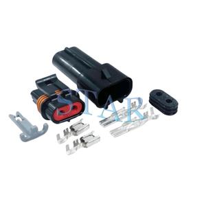 ตัวต่อสายเคเบิลแบบ2ขาประกอบ12085030ชุด630 12 AWG 46amp สายไฟหางเปีย8" - Product Image 3