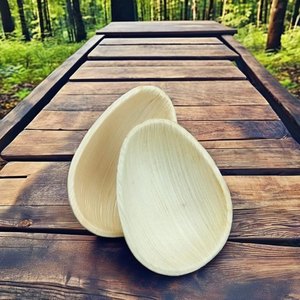 Cuenco de huevo de hoja de palma Areca biodegradable japonés 6x4 CMS sostenible y compostable para ocasiones de fiesta - Product Image 3