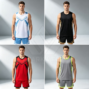 Camiseta de Baloncesto Personalizada para Hombre, Negra y Dorada, sin Mangas, con Diseño Geométrico Sublimado, Malla Transpirable, Ropa Deportiva para Equipo - Product Image 3