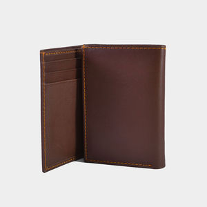 New Fashionable Design <b>Men's</b> Genuine Leather Vintage <b>Wallet</b> RFID Blocking Short Size Polyester High Quality Highly Functional - Product Image 3