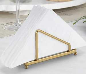 Servilletero de metal dorado con diseño de montaña, decorativo artístico, hecho a mano, ecológico, moderno, para mesa de comedor - Product Image 3