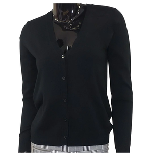Women's Zeta <b>Black</b> Thick Cashmere <b>Cardigan</b> Sweater Winter V-Neck Basic Knitwear Custom <b>Ladies</b> <b>Pockets</b> Style Pullover Warm Wear - Product Image 1