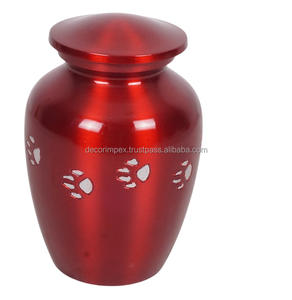 Urne funéraire en métal fini de bonne qualité pour adultes bleus pour cendres humaines Urne décorative de cendres en métal Urne funéraire pour application adulte - Product Image 4