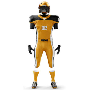 Men's <b>Compression</b> Football Set Short Sleeve Jersey Padded Short Sublimation Custom Digital Printing Sportswear Uniform OEM - Product Image 2