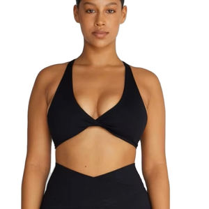 Soutien-gorge de sport sexy en nylon pour yoga, quatre aiguilles six fils, soutien-gorge de sport léger, séchage rapide, respirant, torsion avant, push-up, très tendance - Product Image 1