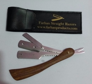 เครื่องโกนหนวดตรงร้านตัดผมทำจากไม้,ที่โกนหนวดพร้อมเคส - Product Image 2