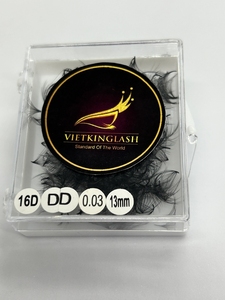 Fournisseur de premier plan, vente en gros de cils pré-faits en cheveux synthétiques, extensions de cils faites à la main, 10D-20D, méga naturels, longs, étroits, mats, foncés - Product Image 4