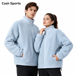 Chaqueta de Forro Polar Grueso Unisex, Abrigo de Invierno Cálido con Cierre Completo y Cuello Alto, Chaqueta de Forro Polar Tipo Teddy para Hombre y Mujer - Product Image 1